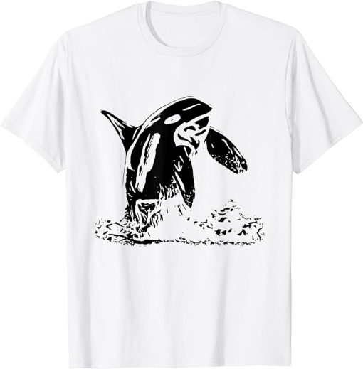 Orca Motif Whale Ocean Predator Design Animals T-Shirt