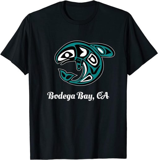 Bodega Bay CA Native American Tribal Orca Killer Whale T-Shirt