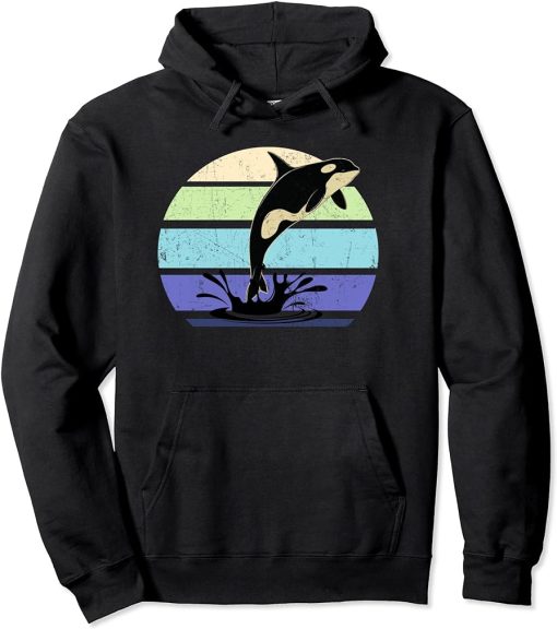 Orca Killer Whale Dress Retro Seaworld Shirts Womens Mens Pullover Hoodie