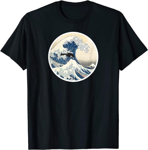 The great wave off Kanagawa with Orca, Killer Whale T-Shirt