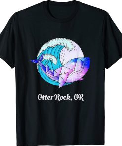 Otter Rock OR Japanese Paint Geometric Orca Killer Whale T-Shirt