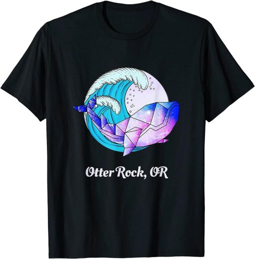 Otter Rock OR Japanese Paint Geometric Orca Killer Whale T-Shirt